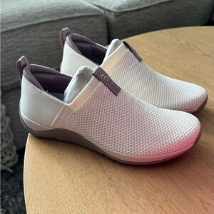 Ryka Women's White and Purple Slip-On Sneakers Brand New!